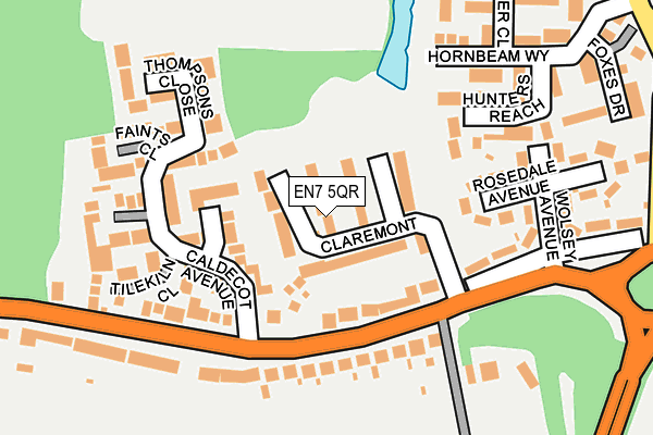 EN7 5QR map - OS OpenMap – Local (Ordnance Survey) EN7 5QR map - OS OpenMap – Local (Ordnance Survey)