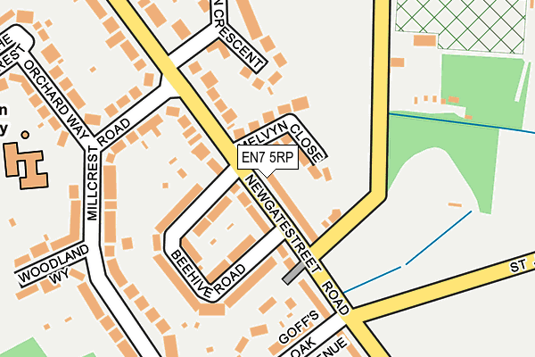 EN7 5RP map - OS OpenMap – Local (Ordnance Survey) EN7 5RP map - OS OpenMap – Local (Ordnance Survey)