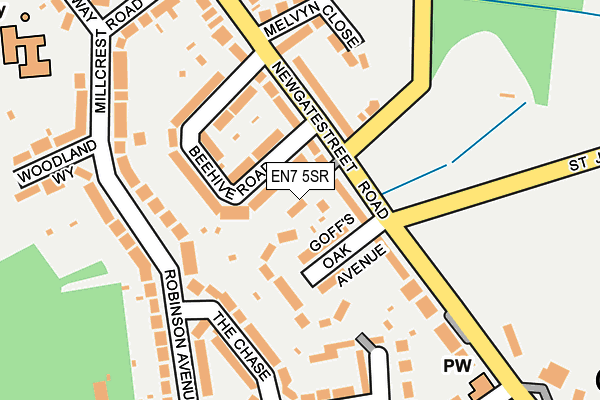 EN7 5SR map - OS OpenMap – Local (Ordnance Survey) EN7 5SR map - OS OpenMap – Local (Ordnance Survey)