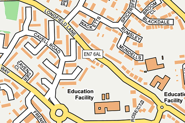 EN7 6AL map - OS OpenMap – Local (Ordnance Survey) EN7 6AL map - OS OpenMap – Local (Ordnance Survey)