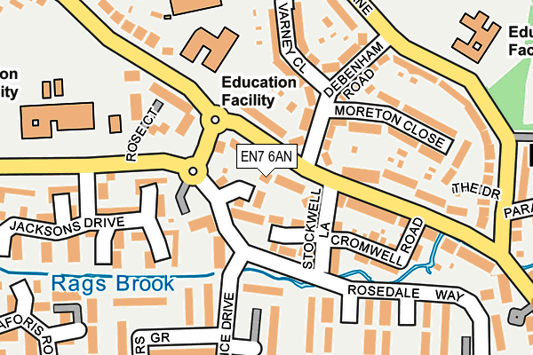 EN7 6AN map - OS OpenMap – Local (Ordnance Survey) EN7 6AN map - OS OpenMap – Local (Ordnance Survey)