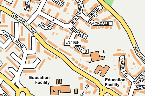 EN7 6BP map - OS OpenMap – Local (Ordnance Survey) EN7 6BP map - OS OpenMap – Local (Ordnance Survey)