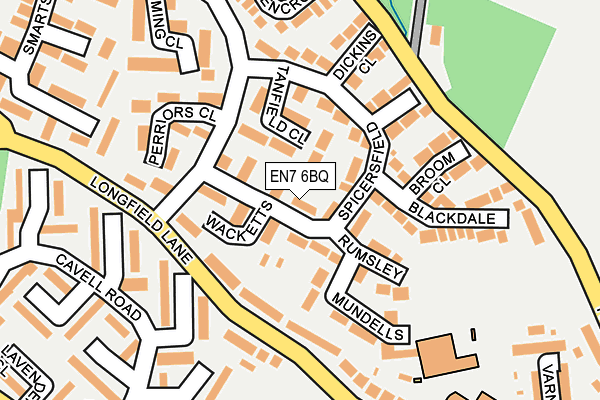 EN7 6BQ map - OS OpenMap – Local (Ordnance Survey) EN7 6BQ map - OS OpenMap – Local (Ordnance Survey)