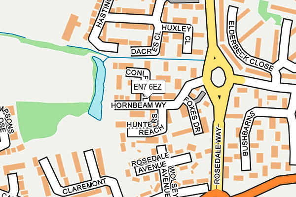 EN7 6EZ map - OS OpenMap – Local (Ordnance Survey) EN7 6EZ map - OS OpenMap – Local (Ordnance Survey)