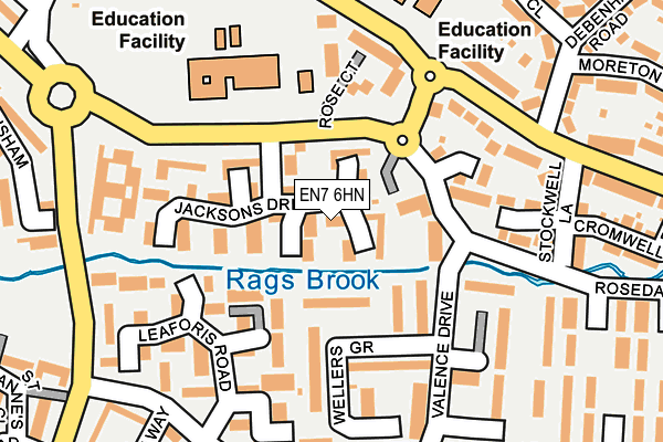 EN7 6HN map - OS OpenMap – Local (Ordnance Survey)