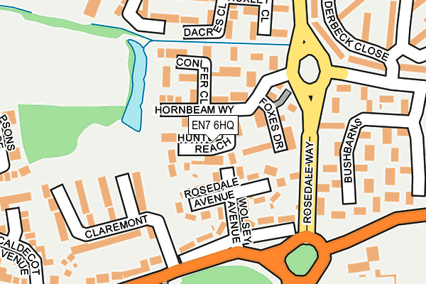 EN7 6HQ map - OS OpenMap – Local (Ordnance Survey) EN7 6HQ map - OS OpenMap – Local (Ordnance Survey)
