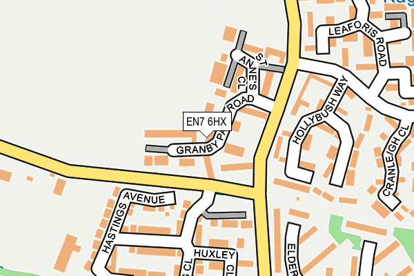 EN7 6HX map - OS OpenMap – Local (Ordnance Survey) EN7 6HX map - OS OpenMap – Local (Ordnance Survey)