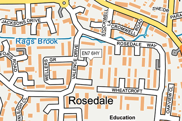 EN7 6HY map - OS OpenMap – Local (Ordnance Survey) EN7 6HY map - OS OpenMap – Local (Ordnance Survey)