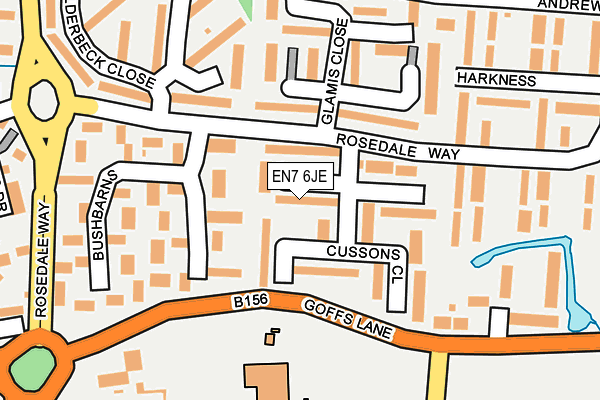 EN7 6JE map - OS OpenMap – Local (Ordnance Survey) EN7 6JE map - OS OpenMap – Local (Ordnance Survey)