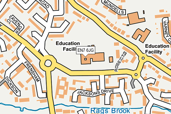EN7 6JG map - OS OpenMap – Local (Ordnance Survey) EN7 6JG map - OS OpenMap – Local (Ordnance Survey)