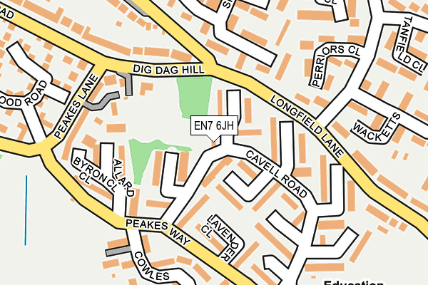 EN7 6JH map - OS OpenMap – Local (Ordnance Survey) EN7 6JH map - OS OpenMap – Local (Ordnance Survey)