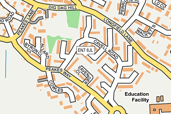 EN7 6JL map - OS OpenMap – Local (Ordnance Survey)
