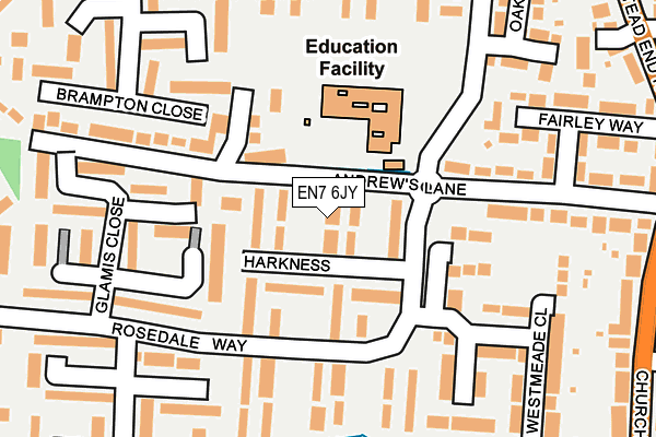EN7 6JY map - OS OpenMap – Local (Ordnance Survey) EN7 6JY map - OS OpenMap – Local (Ordnance Survey)