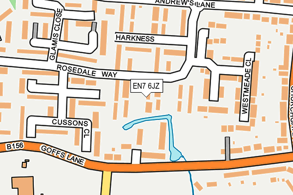 EN7 6JZ map - OS OpenMap – Local (Ordnance Survey) EN7 6JZ map - OS OpenMap – Local (Ordnance Survey)