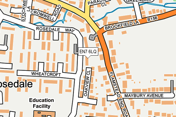 EN7 6LQ map - OS OpenMap – Local (Ordnance Survey) EN7 6LQ map - OS OpenMap – Local (Ordnance Survey)