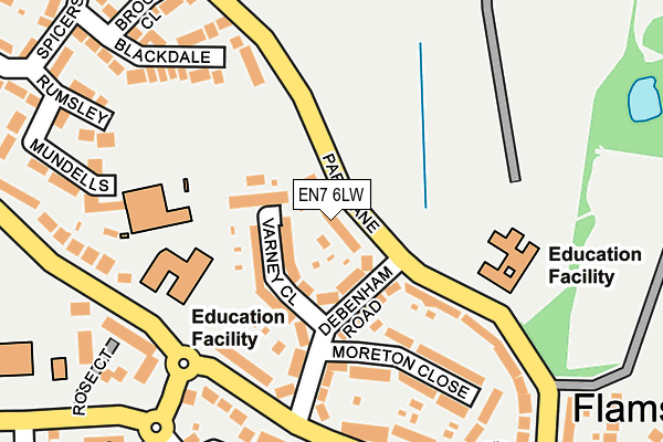 EN7 6LW map - OS OpenMap – Local (Ordnance Survey) EN7 6LW map - OS OpenMap – Local (Ordnance Survey)