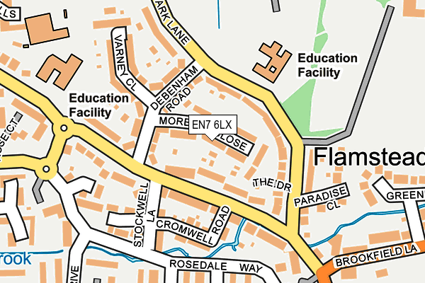 EN7 6LX map - OS OpenMap – Local (Ordnance Survey)