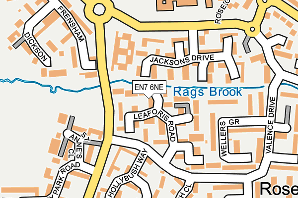 EN7 6NE map - OS OpenMap – Local (Ordnance Survey)