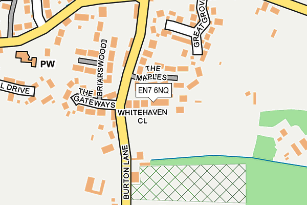 EN7 6NQ map - OS OpenMap – Local (Ordnance Survey) EN7 6NQ map - OS OpenMap – Local (Ordnance Survey)