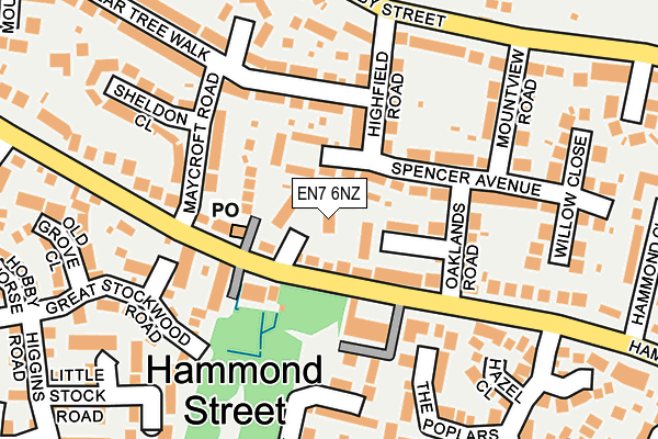 EN7 6NZ map - OS OpenMap – Local (Ordnance Survey)