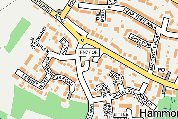 EN7 6QB map - OS OpenMap – Local (Ordnance Survey) EN7 6QB map - OS OpenMap – Local (Ordnance Survey)