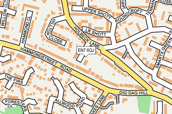EN7 6QJ map - OS OpenMap – Local (Ordnance Survey) EN7 6QJ map - OS OpenMap – Local (Ordnance Survey)