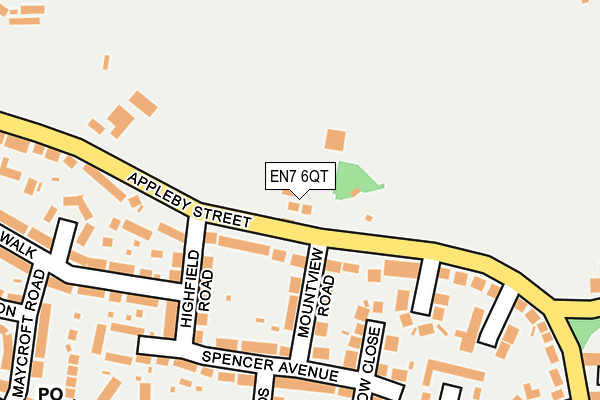 EN7 6QT map - OS OpenMap – Local (Ordnance Survey) EN7 6QT map - OS OpenMap – Local (Ordnance Survey)