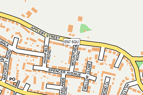 EN7 6QU map - OS OpenMap – Local (Ordnance Survey) EN7 6QU map - OS OpenMap – Local (Ordnance Survey)