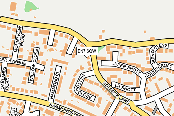 EN7 6QW map - OS OpenMap – Local (Ordnance Survey) EN7 6QW map - OS OpenMap – Local (Ordnance Survey)