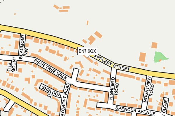 EN7 6QX map - OS OpenMap – Local (Ordnance Survey) EN7 6QX map - OS OpenMap – Local (Ordnance Survey)