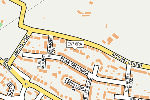 EN7 6RA map - OS OpenMap – Local (Ordnance Survey) EN7 6RA map - OS OpenMap – Local (Ordnance Survey)