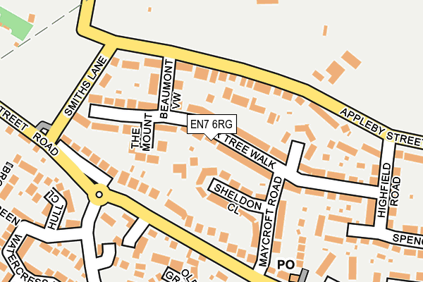 EN7 6RG map - OS OpenMap – Local (Ordnance Survey) EN7 6RG map - OS OpenMap – Local (Ordnance Survey)