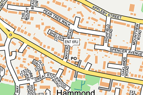 EN7 6RJ map - OS OpenMap – Local (Ordnance Survey) EN7 6RJ map - OS OpenMap – Local (Ordnance Survey)