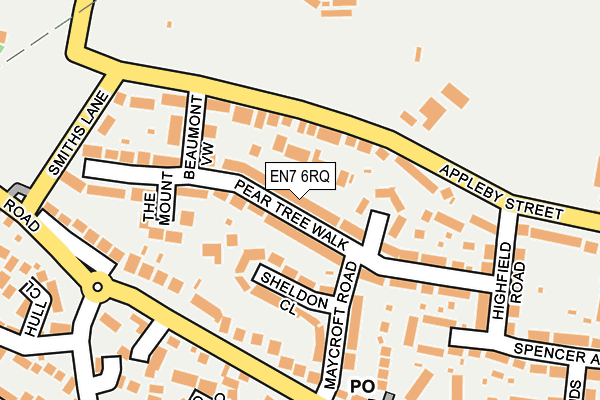 EN7 6RQ map - OS OpenMap – Local (Ordnance Survey) EN7 6RQ map - OS OpenMap – Local (Ordnance Survey)