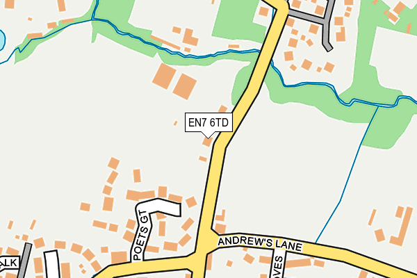 EN7 6TD map - OS OpenMap – Local (Ordnance Survey) EN7 6TD map - OS OpenMap – Local (Ordnance Survey)
