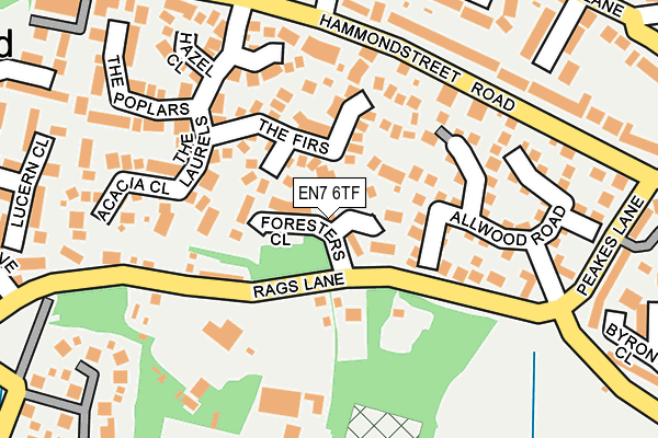 EN7 6TF map - OS OpenMap – Local (Ordnance Survey) EN7 6TF map - OS OpenMap – Local (Ordnance Survey)