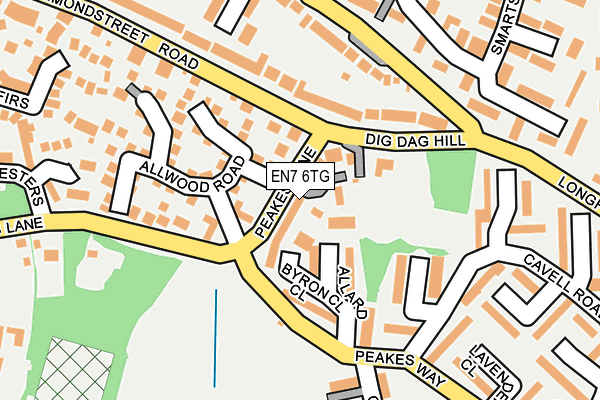 EN7 6TG map - OS OpenMap – Local (Ordnance Survey) EN7 6TG map - OS OpenMap – Local (Ordnance Survey)