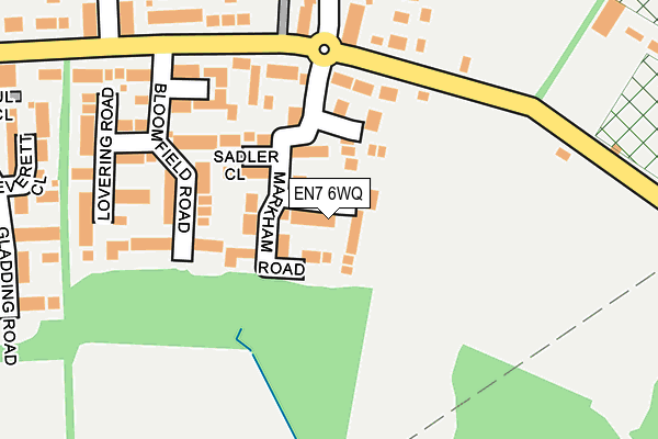 EN7 6WQ map - OS OpenMap – Local (Ordnance Survey) EN7 6WQ map - OS OpenMap – Local (Ordnance Survey)