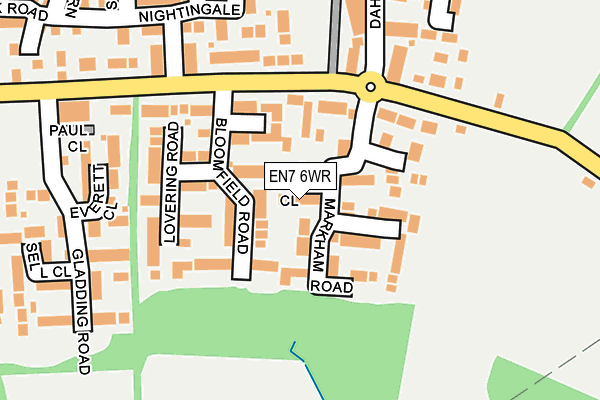 EN7 6WR map - OS OpenMap – Local (Ordnance Survey) EN7 6WR map - OS OpenMap – Local (Ordnance Survey)