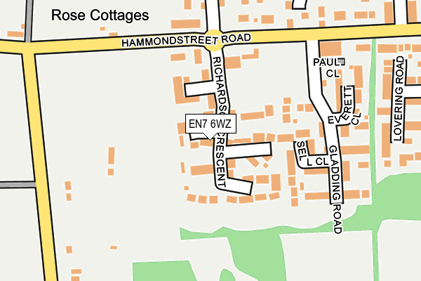EN7 6WZ map - OS OpenMap – Local (Ordnance Survey) EN7 6WZ map - OS OpenMap – Local (Ordnance Survey)