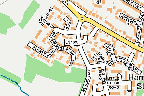 EN7 6XJ map - OS OpenMap – Local (Ordnance Survey) EN7 6XJ map - OS OpenMap – Local (Ordnance Survey)