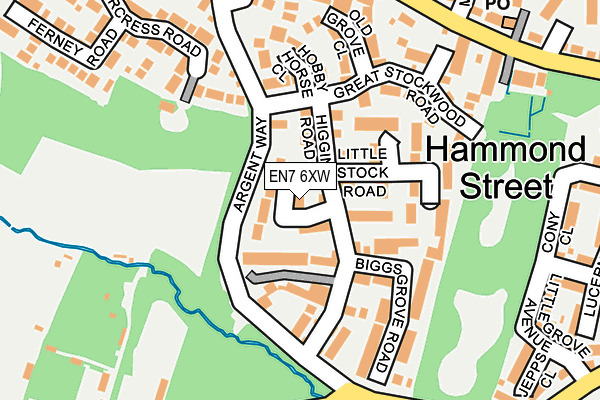 EN7 6XW map - OS OpenMap – Local (Ordnance Survey) EN7 6XW map - OS OpenMap – Local (Ordnance Survey)