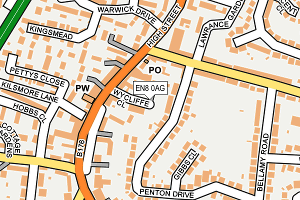EN8 0AG map - OS OpenMap – Local (Ordnance Survey) EN8 0AG map - OS OpenMap – Local (Ordnance Survey)