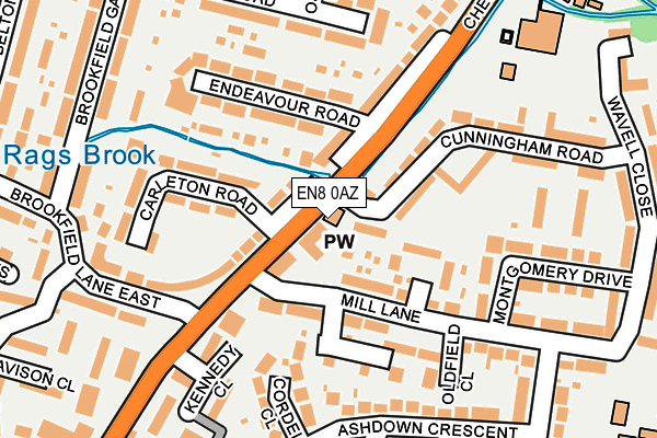 EN8 0AZ map - OS OpenMap – Local (Ordnance Survey) EN8 0AZ map - OS OpenMap – Local (Ordnance Survey)