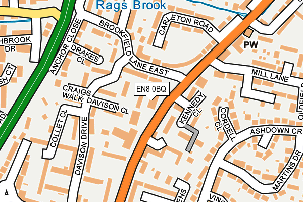 EN8 0BQ map - OS OpenMap – Local (Ordnance Survey) EN8 0BQ map - OS OpenMap – Local (Ordnance Survey)