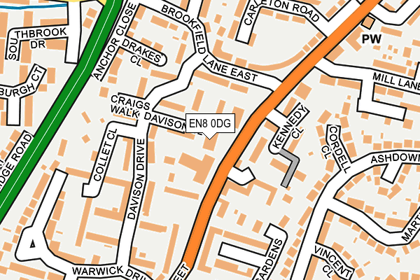 EN8 0DG map - OS OpenMap – Local (Ordnance Survey) EN8 0DG map - OS OpenMap – Local (Ordnance Survey)