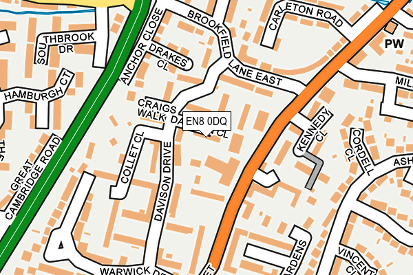 EN8 0DQ map - OS OpenMap – Local (Ordnance Survey) EN8 0DQ map - OS OpenMap – Local (Ordnance Survey)