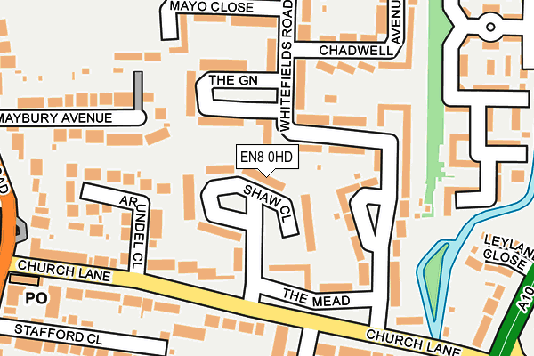 EN8 0HD map - OS OpenMap – Local (Ordnance Survey) EN8 0HD map - OS OpenMap – Local (Ordnance Survey)