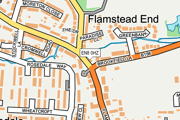 EN8 0HZ map - OS OpenMap – Local (Ordnance Survey)