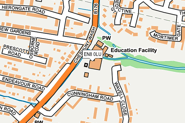 EN8 0LU map - OS OpenMap – Local (Ordnance Survey) EN8 0LU map - OS OpenMap – Local (Ordnance Survey)